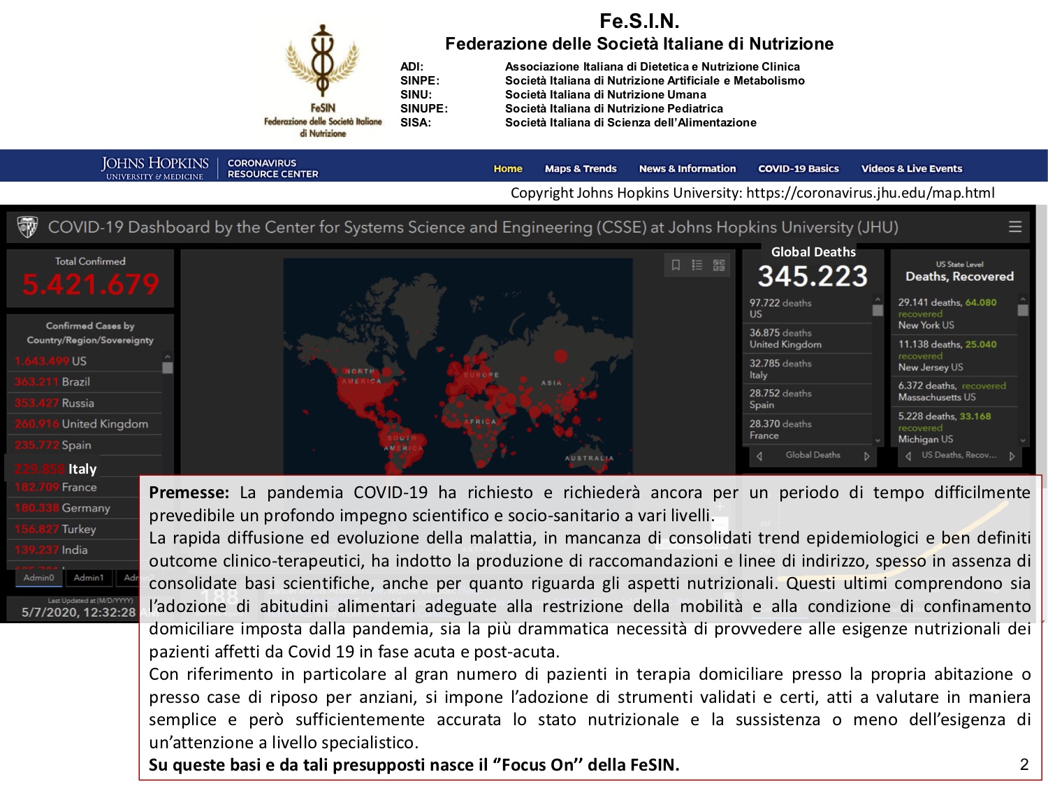 Documento Covid Focus FeSIN